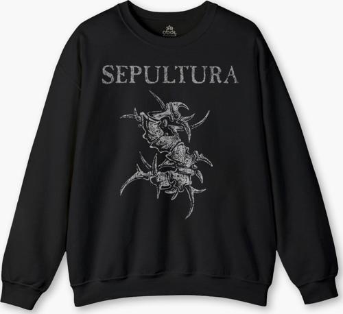 Sepultura Cavalera Metal Rock Music Brazil Müzik Baskılı Sweat Siyah Sweatshirt