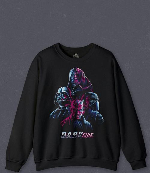 Unisex Sweatshirt Dark Side Star Wars Darth Baskılı Sweat