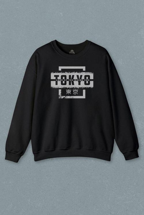 Japonca Tokyo Şehri Japonya Japan Baskılı Sweatshirt