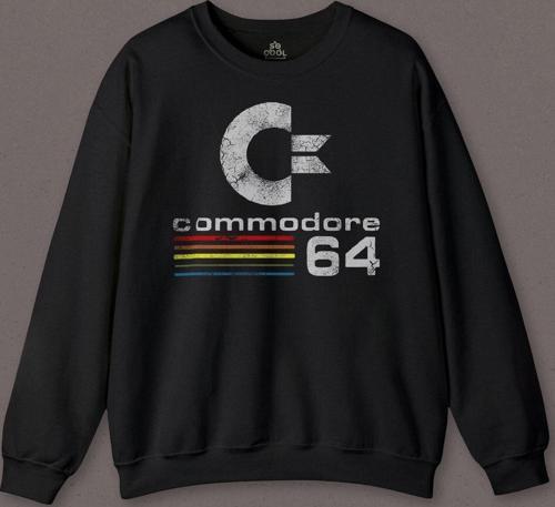 Commodore 64 Nostaljik Eski Oyun Bilgisayar Baskılı Sweatshirt