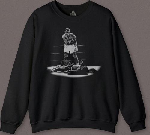 Muhammed Ali Box Say What Is My Name Baskılı Sweatshirt