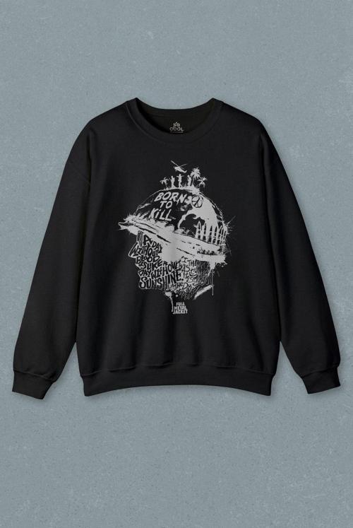 Stanley Kubrick Full Metal jacket Filmi 1995 Baskılı Sweatshirt