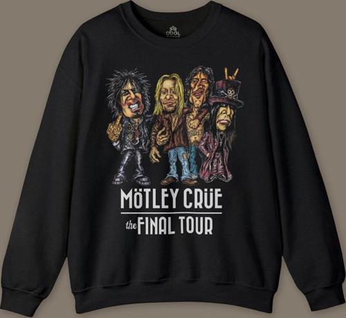 Mötley Crüe Heavy Metal The Final Tour Baskılı Sweatshirt