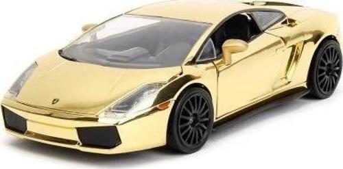 Hızlı ve Öfkeli 1:24 Lamborghini Gallardo Altın Krom Döküm Araba