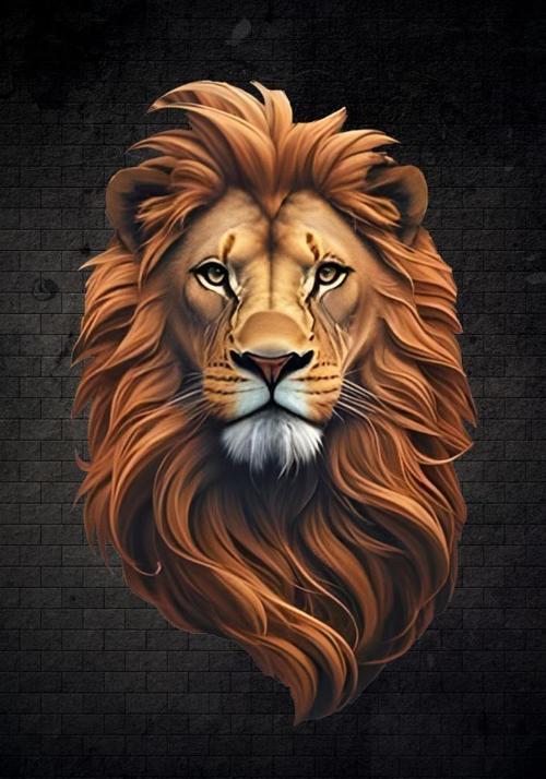 Epoksili Işıklı Tablo Aslan Temalı Duvar Dekorlu Gece Lambası