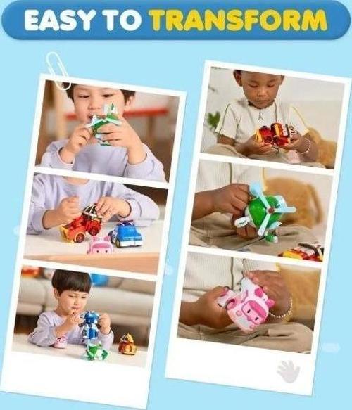 Robot Oyuncaklar (4'lü Paket) Poli+Amber+Roy+Helly