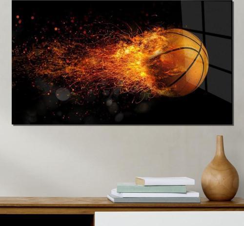 Spor Temalı Pleksi Cam Tablo Basketbol