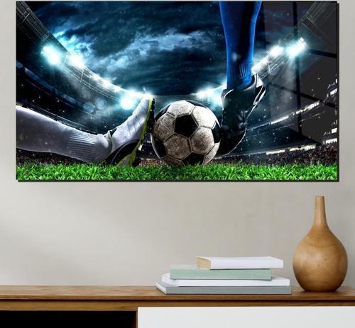 Spor Temalı Pleksi Cam Tablo  Futbol Maçı