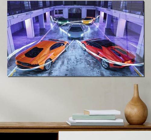 Araba Temalı Pleksi Cam Tablo Lamborghini