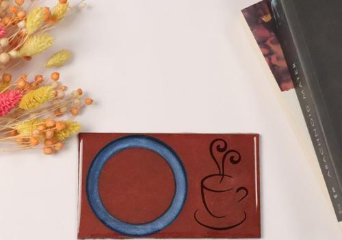 Epoksili Kahve Fincanı Görselli Bardak Altlığı 6 lı