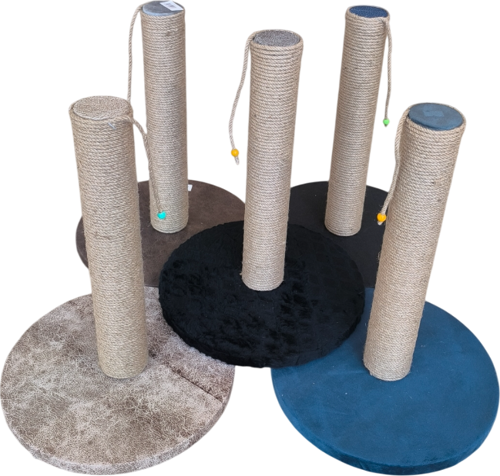 Oval Tabanlı Organik Jut Halat Sargı Kedi Tırmalama Tahtası 40 cm