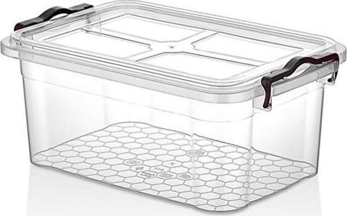 Erzak Saklama Kabı Şeffaf Plastik Kilit Kapaklı 7,5 Litre MRD014