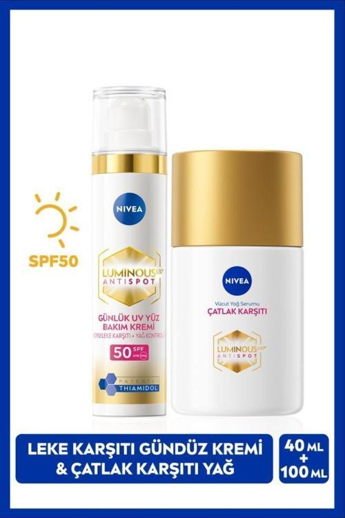 Luminous630 Thiamidol Etkili Leke Karşıtı Gündüz Kremi 40ml ve Çatlak Karşıtı  Vücut Yağ Serumu100ml