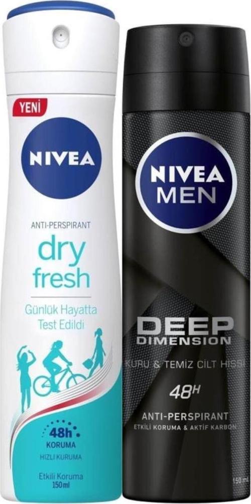 Dry Fresh Deosprey 150 ml Deep Dimension Erkek Deosprey 150 ml 2'li Paket