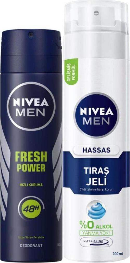 Fresh Power Erkek Deosprey 150ml Tıraş Jeli Hassas Ciltler Için 200 ml