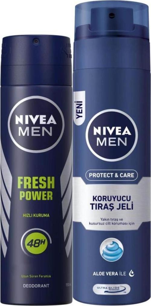 Fresh Power Erkek Deosprey 150ml Tıraş Jeli Koruyucu Ve Bakım Için 200 ml