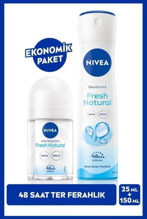 Kadın Sprey Deodorant Fresh Natural 150ml Ve Mini Roll-on Fresh Natural 25ml