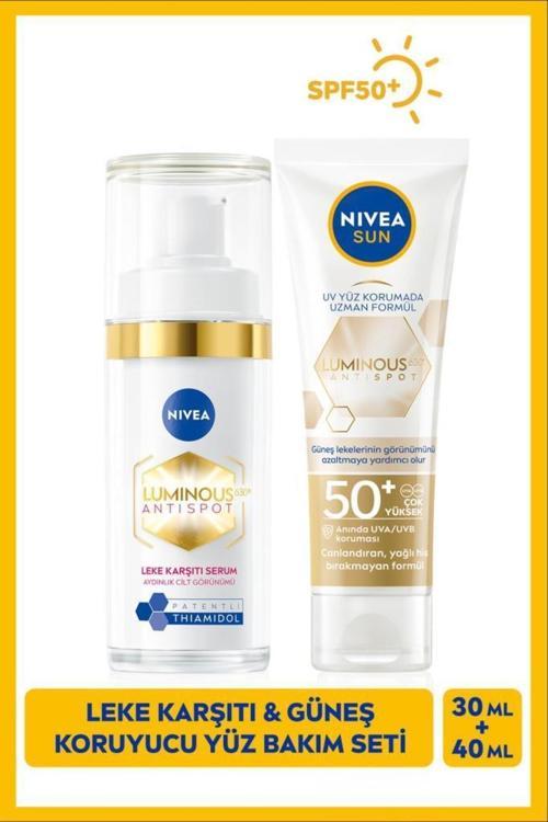 Sun Luminous630 Yüz Kremi 40ml, Spf50 Ve Thiamidol Etkili Leke Karşıtı Serum 30ml, Aydınlık Cilt