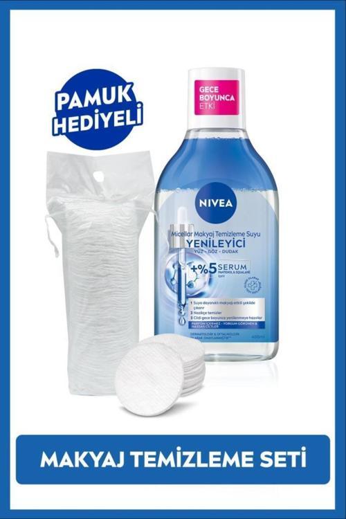 Yenileyici Micellar Makyaj Temizleme Suyu 400ml, Serum Içerikli, Yorgun Ciltler, Pamuk Hediyeli