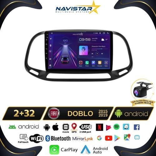 Fiat Doblo 2015-2019 Model 2GB + 64GB Android 13 Kablosuz Carplay Navigasyon Multimedya Sistemi