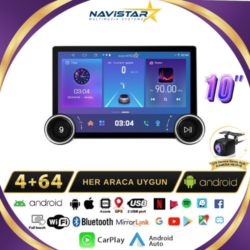 Toyota Verso DUAL KNOB 11.8" 2009-2018 Model 4GB + 64GB Android 13 Kablosuz Carplay Navigasyon Multimedya Sistemi