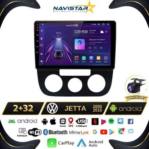 Volkswagen Jetta 2+64GB Android 13 Kablosuz Carplay 2005-2010 Navigasyon Multimedya Sistemi