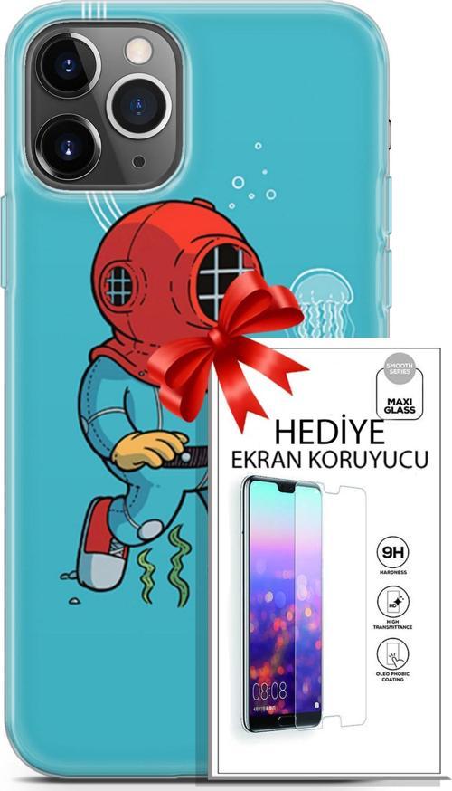 Apple İphone 11 Pro Kılıf Orijinal Seri Neo 08 Batman Dc Baskılı Kılıf + Ekran Koruyucu
