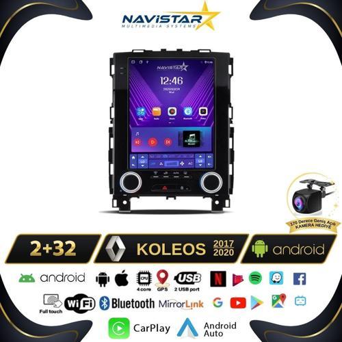 Renault Koleos Tesla 2017-2020 Model 2GB + 32GB Android 13 Kablosuz Carplay Navigasyon Multimedya Sistemi