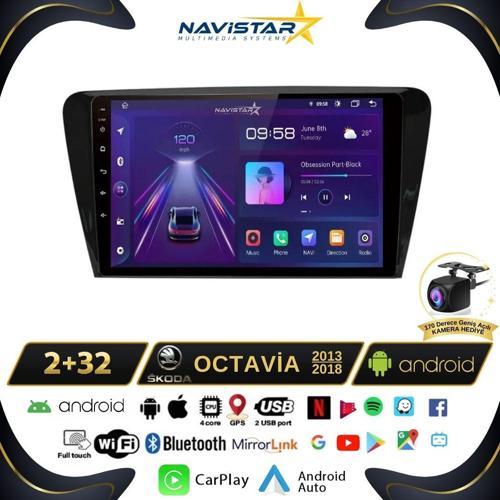 Skoda Octavia 2013-2018 Model 2+64GB Android 13 Kablosuz Carplay Navigasyon Multimedya Sistemi