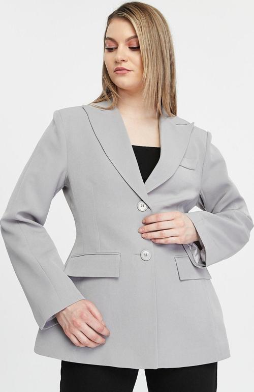 Kadın Regular Astarlı Kruvaze Kapama Dokuma Blazer Ceket