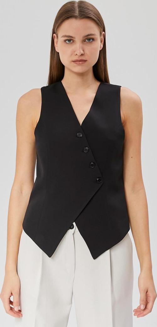 Kadın Regular V yaka Düğmeli Yelek