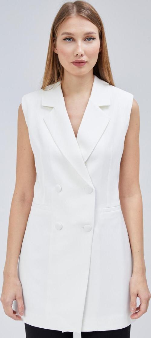 Kadın Uzun Kruvaze Dokuma Yelek