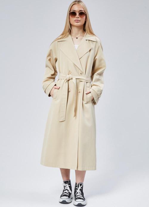 Kadın Oversize Astarlı Trençkot