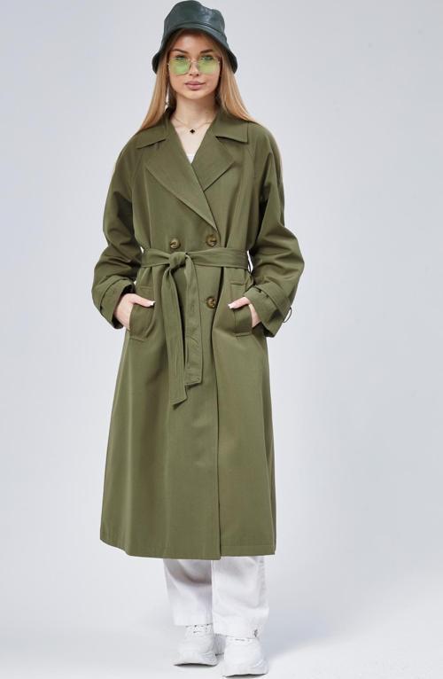 Kadın Oversize Astarlı Trençkot