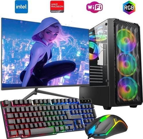 i5 12400F 16GB DDR4 1TB m2 8GB RX580 24" Monitörlü Oyun Bilgisayarı