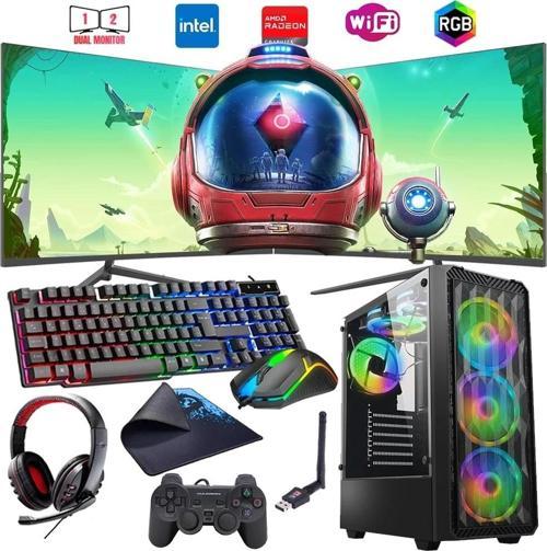 i7 13700F 16GB DDR4 1TB m2 8GB RX580 Çift 24" Monitörlü Oyun Bilgisayarı (Gaming SET)