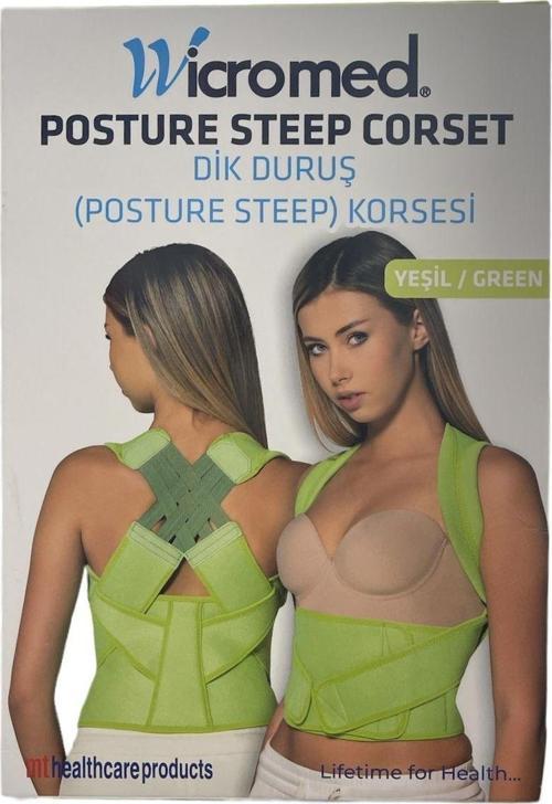 Dik Duruş Korsesi Posture-Steep Neopren Yeşil Standart No: 2