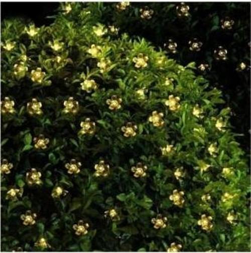 Solar Çiçekli Dekoratif 30 Led Bahçe Lambası