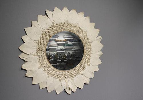 Makrome Duvar Aynası 3Natural-12