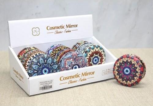 Taşlı Yuvarlak El Aynası Kalın Model 5