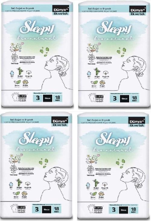 Bio Natural Premium Plus Hijyenik Ped Gece 72 Adet