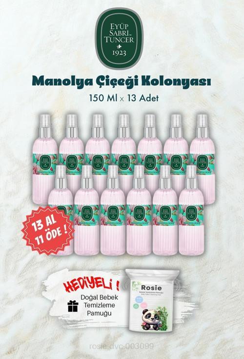 150 ML 13 AL 11 ÖDE Manolya Çiçeği Kolonyası ve ROSIE Hediye