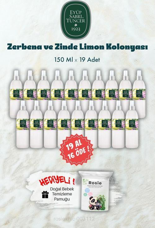 19 AL 16 ÖDE 150 ML  Verbena & Zinde Limon Kolonyası ve ROSIE Hediye