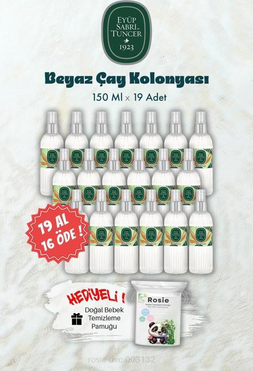 19 AL 16 ÖDE 150 ML Beyaz Çay Kolonyası ve ROSIE Hediye