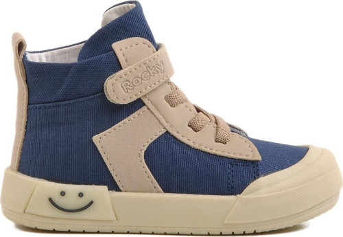 Lacivert Keten Bilek Boy Cırtlı Unisex Çocuk Sneaker 7465 B