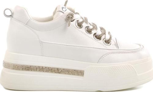 Beyaz Yüksek Taban Kadın Sneaker 25Y492 Z