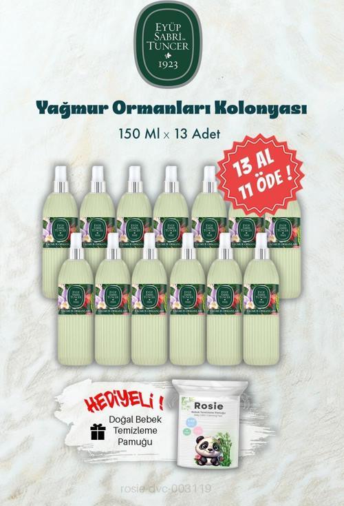 150 ML 13 AL 11 ÖDE Yağmur Ormanları Kolonyası ve ROSIE Hediye