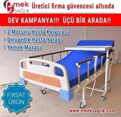 Tabanca Korkuluklu Hasta Yatağı Yemek Masası
