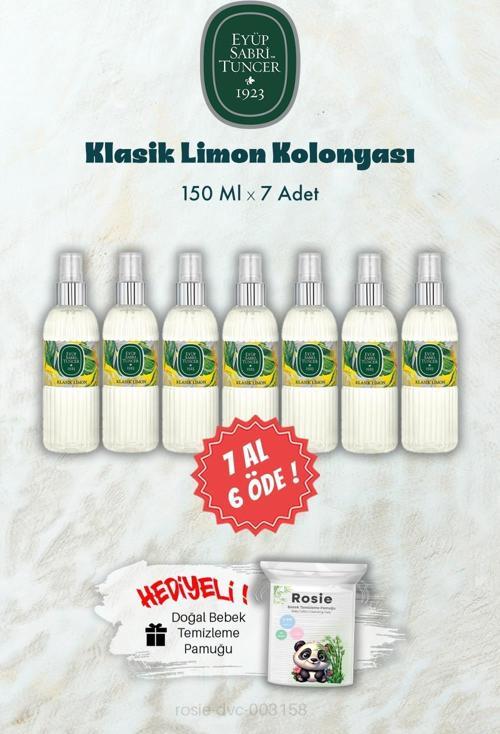 150 ML Klasik Limon Kolonyası 7 AL 6 ÖDE ve ROSIE Hediye
