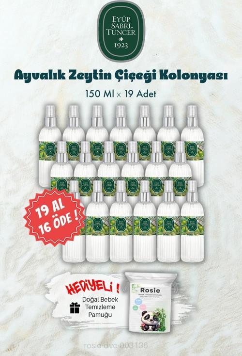 19 AL 16 ÖDE 150 ML Ayvalık Zeytin Çiçeği Kolonyası ve ROSIE Hediye